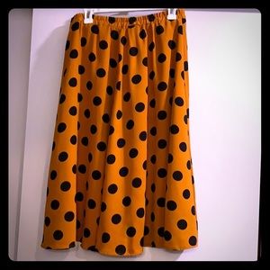 Polka dot midi skirt  sz L